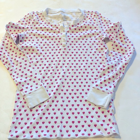 Roller Rabbit Other - Roller Rabbit Pima Cotton Girls Heart Print Long Sleeve Pajama Top Size 12